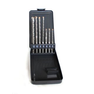7 tlg. Bohrer Set SDS Plus doppelter Wendel+Kreuz Quadro...