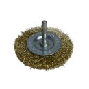 Scheibenbürsten Rundbürste 75mm mit Schaft gewellt f. Bohrmaschine 12x