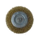 Scheibenbürsten Rundbürste 75mm mit Schaft gewellt f. Bohrmaschine 12x