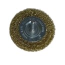 Scheibenbürsten Rundbürste 75mm mit Schaft gewellt f. Bohrmaschine 12x