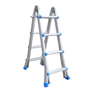 Klappleiter 4 x 4 Stufen Bockleiter Teleskopleiter...