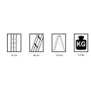 Leiter Trittleiter Klappleiter 2x5 Stufen zweiseitige Haushaltsleiter