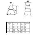 Leiter Trittleiter Klappleiter 2x5 Stufen zweiseitige Haushaltsleiter