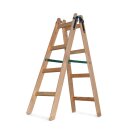 Holzleiter Leiter Trittleiter 2 x 4 Stufen zweiseitige...