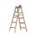 Holzleiter Leiter Trittleiter 2 x 5 Stufen zweiseitige Klappleiter