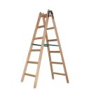 Holzleiter Leiter Trittleiter 2 x 6 Stufen zweiseitige...