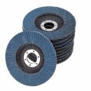 5x Fächerschleifscheiben Lamellenscheiben 115mm flach P60 Blau