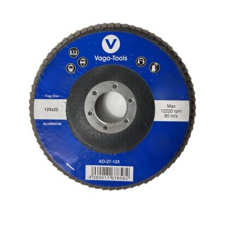 Fächerschleifscheiben Lamellenscheiben 125mm flach P100 Braun 10x