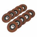 Fächerschleifscheiben Lamellenscheiben 115mm flach P40 Braun 5x