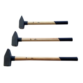 Hammer Schlosserhammer Hickorystiel 3 tlg Set 3kg/4gk/5kg je 1 Stück