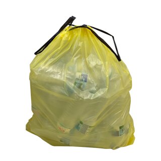 10 Rollen 90L Abfallsäcke Gelber Sack Müllbeutel Mülltüten mit Zugband