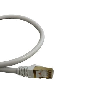 0,5m Patchkabel Netzwerkkabel CAT7 rund  Internet weiß Patch Kabel