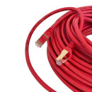 0,5m Patchkabel Netzwerkkabel CAT7 rund  Internet rot Patch Kabel