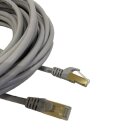 1m Patchkabel Netzwerkkabel CAT7 rund grau Internet Patch Kabel