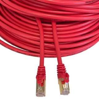 CAT7 Patchkabel Netzwerkkabel Internet Kabel rot 5m Patch rund