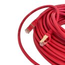 20m Patchkabel Netzwerkkabel CAT7 rund  Internet rot Patch Kabel