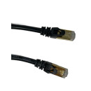 CAT7 Patchkabel Netzwerkkabel Internet Kabel schwarz 30m Patch rund