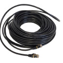 CAT7 Patchkabel Netzwerkkabel Internet Kabel schwarz 30m Patch rund