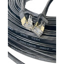 CAT7 Patchkabel Netzwerkkabel Internet Kabel schwarz 2m Patch flach
