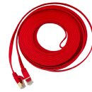 2m CAT7 Patchkabel Netzwerkkabel  flach rot Internet Kabel Patch