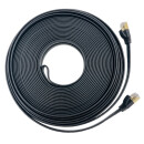 CAT7 Patchkabel Netzwerkkabel Internet Kabel schwarz 3m Patch flach