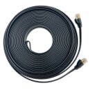 CAT7 Patchkabel Netzwerkkabel Internet Kabel schwarz 5m Patch flach