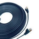 CAT7 Patchkabel Netzwerkkabel Internet Kabel schwarz 10m Patch flach