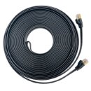 CAT7 Patchkabel Netzwerkkabel Internet Kabel schwarz 20m Patch flach